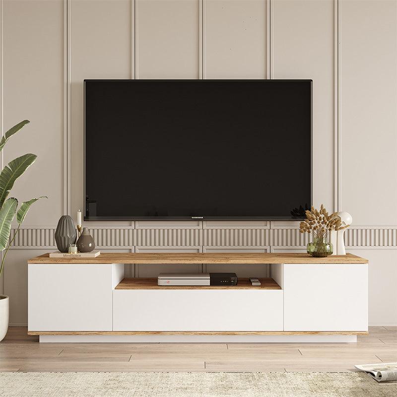 Comoda TV Soren, Antracit - Alb, 180x44x45 cm - Alb