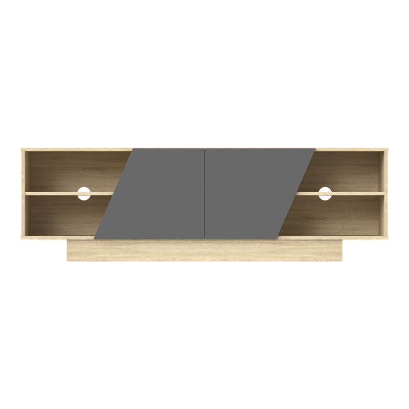 Comoda TV Stevie, Diverse culori, 160x40x50 cm - Sonoma-Gri inchis