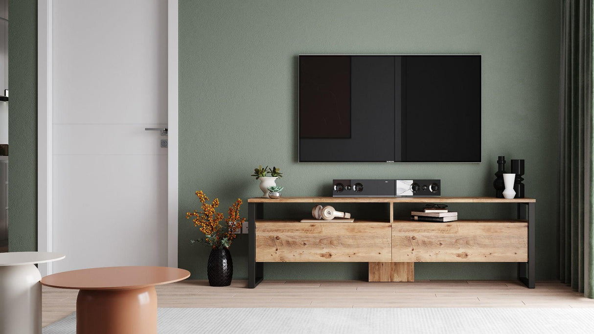 Comoda TV Telvira 19, Stejar, 180x56x36 cm