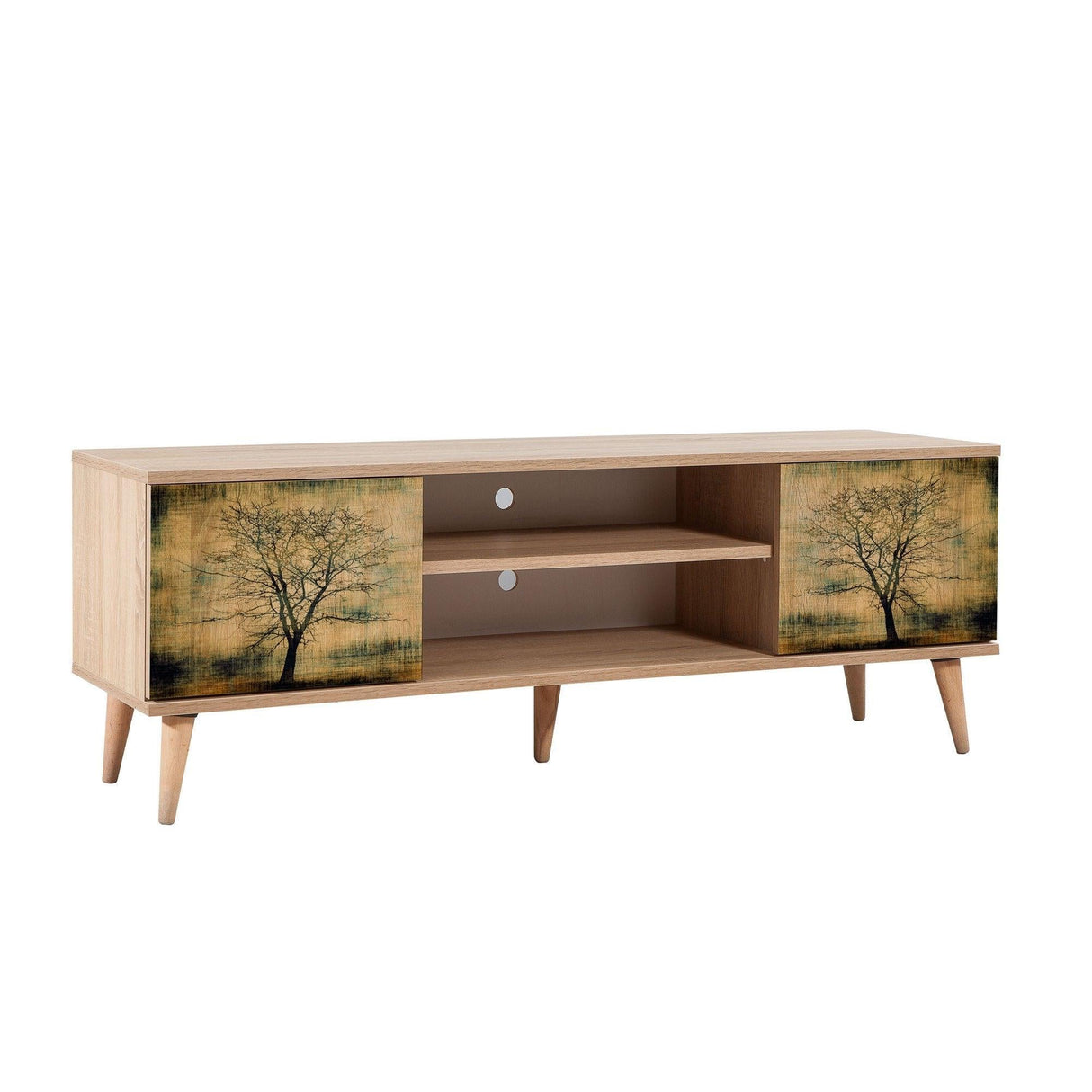 Comoda Tv Truva - TV Stand 6, Stejar Sonoma, 50x40x140 cm