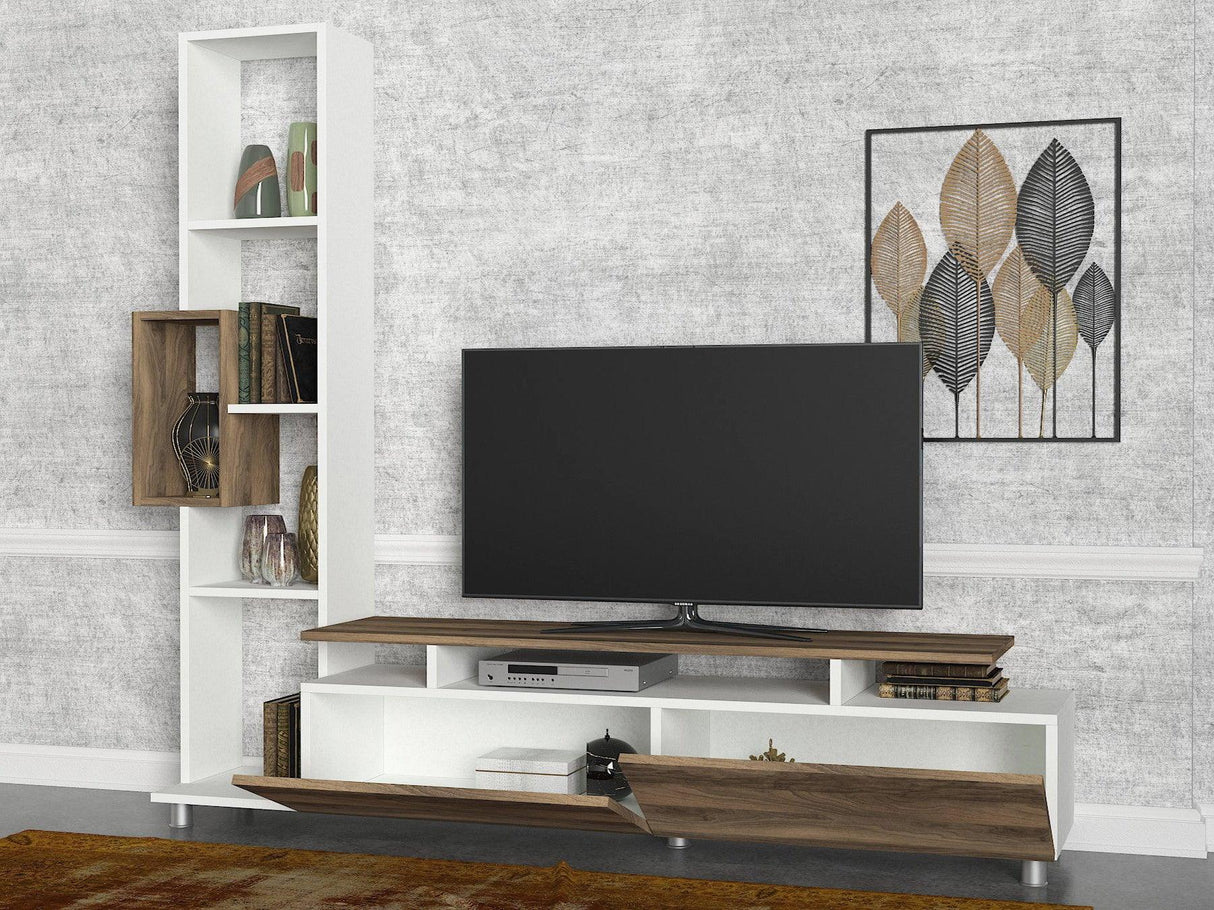 Comoda Tv Tulip TV Unit, Alb, 30x167x160 cm - Nuc Alb