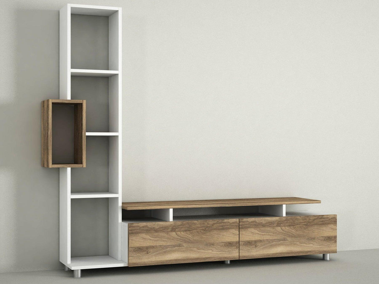 Comoda Tv Tulip TV Unit, Alb, 30x167x160 cm - Nuc Alb