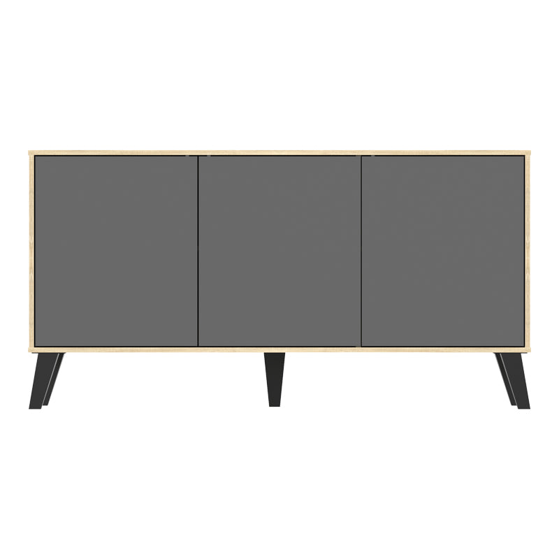 Consola Bufet Billie, Pal melaminat, 149x40x77 cm - Sonoma-Antracit