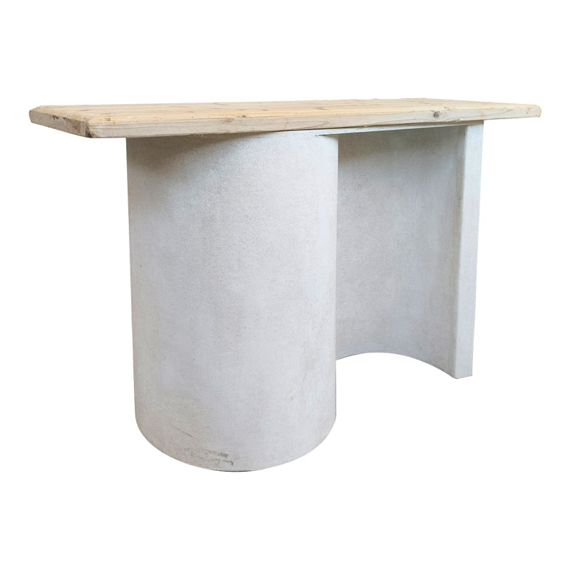 Consola Jeckie, Lemn de brad, Stejar, 120x38x80 cm