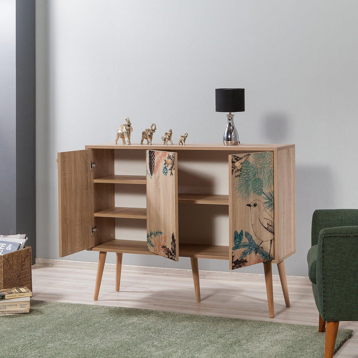 Consolă Mega - Console 5, Stejar Sonoma, 120x36x90 cm