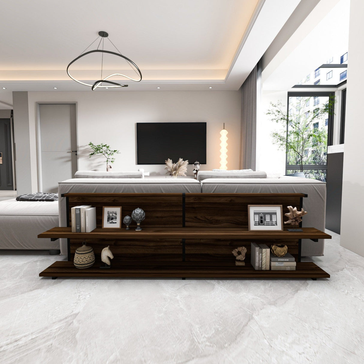 Consola Mela, 180x22 cm - Walnut