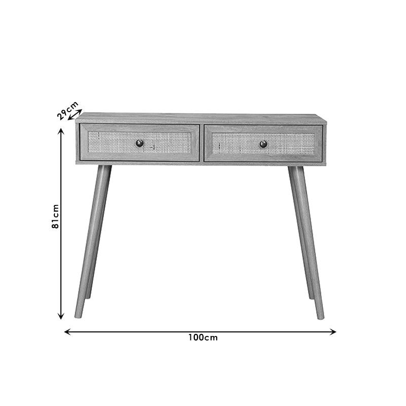 Consolă Oslo, Sonoma - Negru, 100x29x81 cm - Sonoma