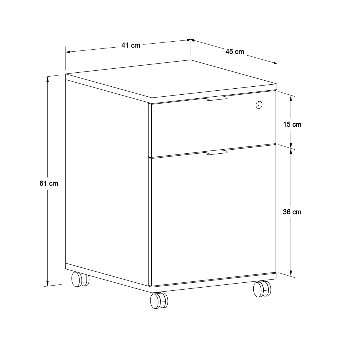Corp Mobil RKM-311-DD-1 Home Collection® Rio Rollbox, usa, sertar cu cheie, 41x61x45 cm - Alb | SKU: RKM-311-DD-1, RKM-311-OO-1, RKM-311-TT-1, RKM-311-AX-1, RKM-311-FF-1