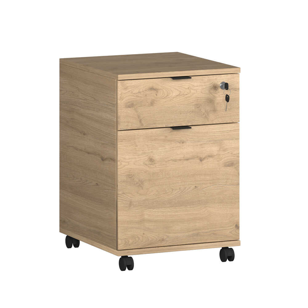Corp Mobil RKM-311-DD-1 Home Collection® Rio Rollbox, usa, sertar cu cheie, 41x61x45 cm - Stejar | SKU: RKM-311-FF-1