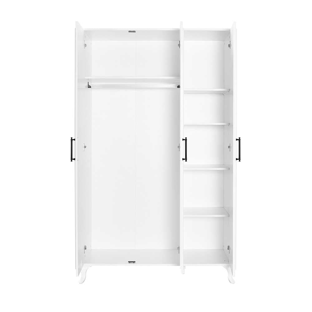 Dulap Haine GRD-1030-DD-3 Home Collection® Country, 3 usi, Alb, 103x199x51 cm