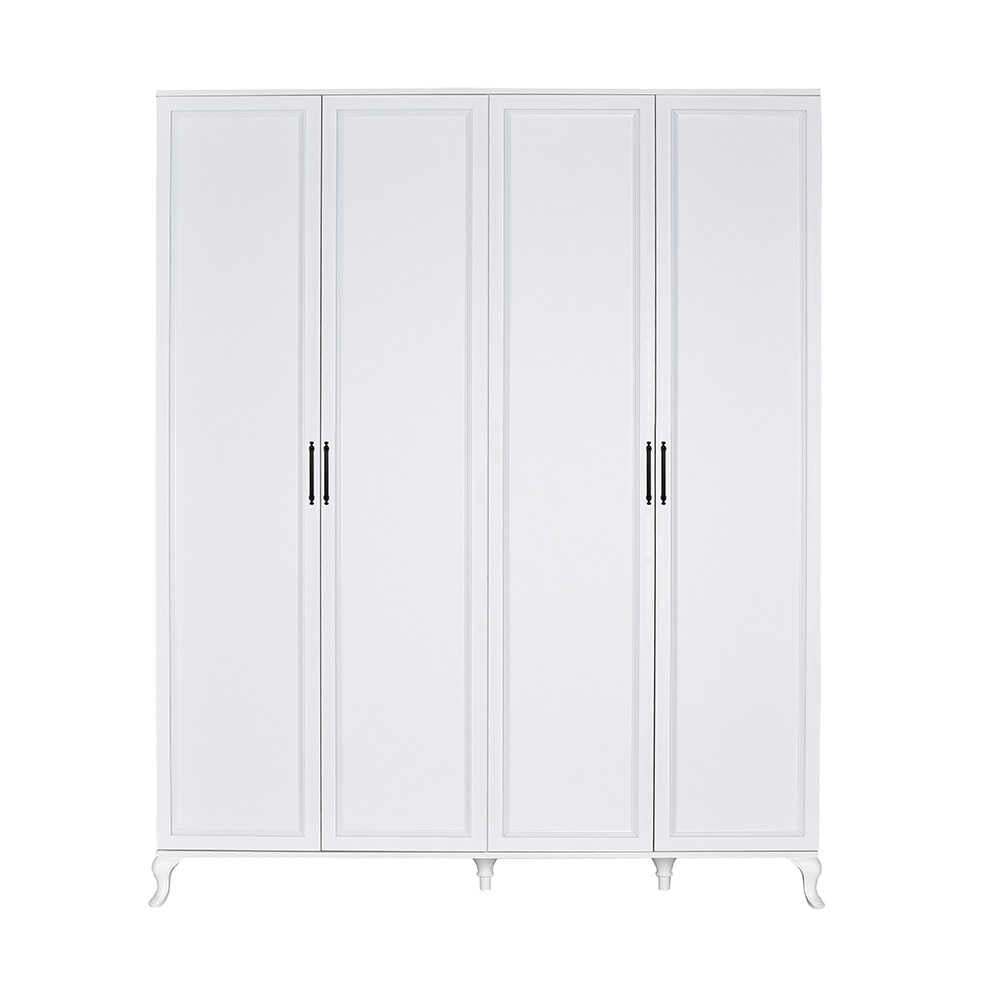 Dulap Haine GRD-1040-DD-3 Home Collection® Country, 4 usi, Alb, 180x224x62 cm