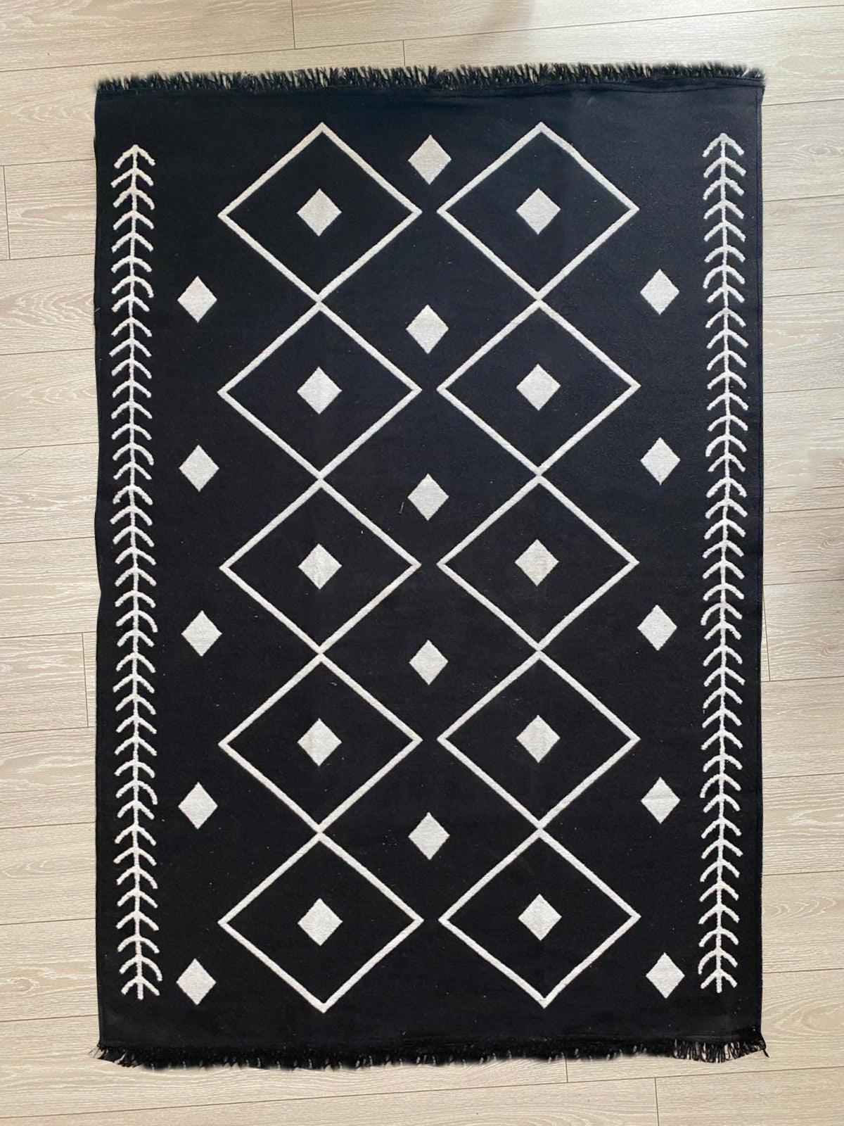 Covor Cotton 2, Negru (diverse dimensiuni) - 60 x 120