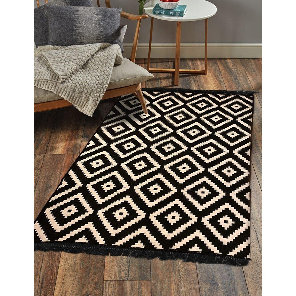 Covor Cotton, Negru (diverse dimensiuni) - Covor Cotton, Negru (diverse dimensiuni)