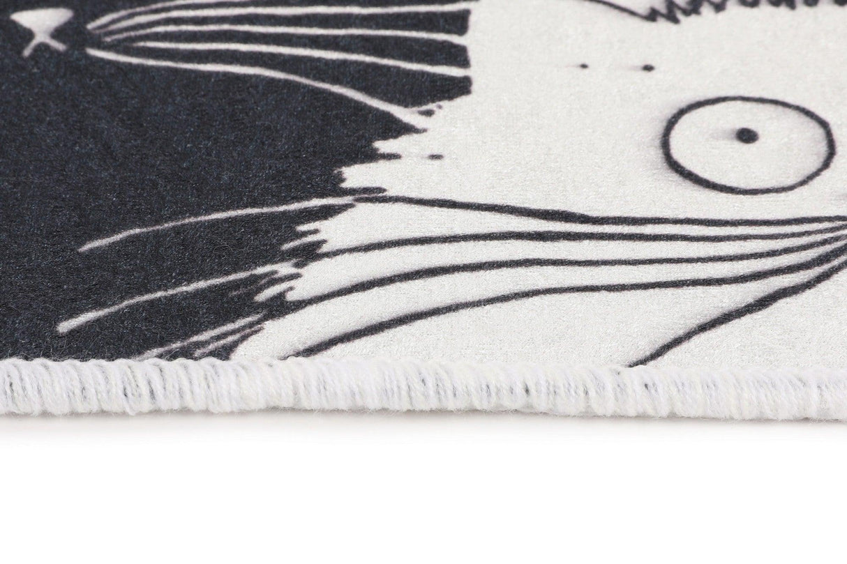 Covor de baie, Alb - Negru, 40x60 cm