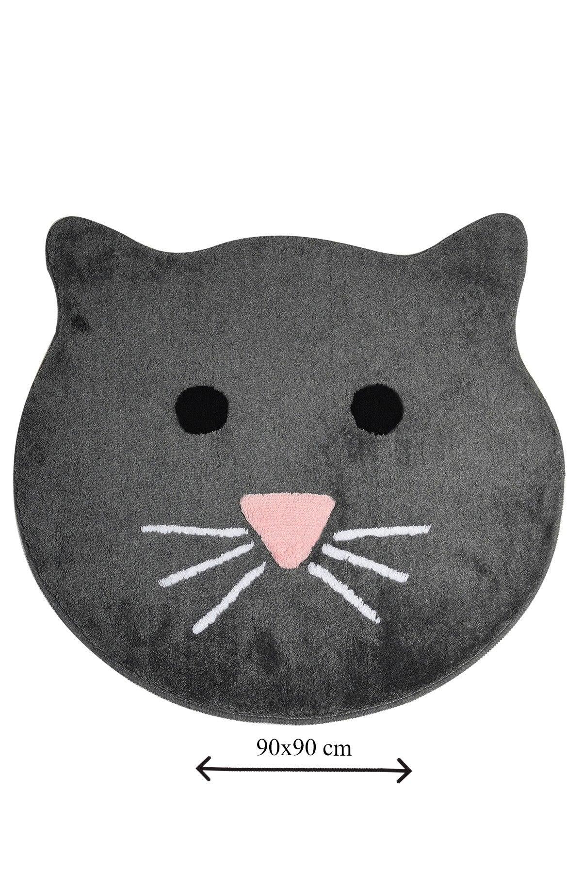 Covor de baie, Gri, 90x90 cm