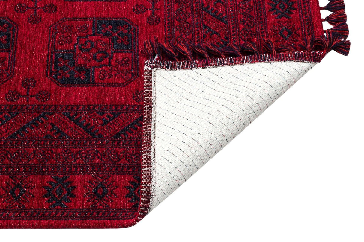 Covor de living / dormitor Maze Home Buhari, Lavabil, Retro Oriental, Rosu, 120x180 cm
