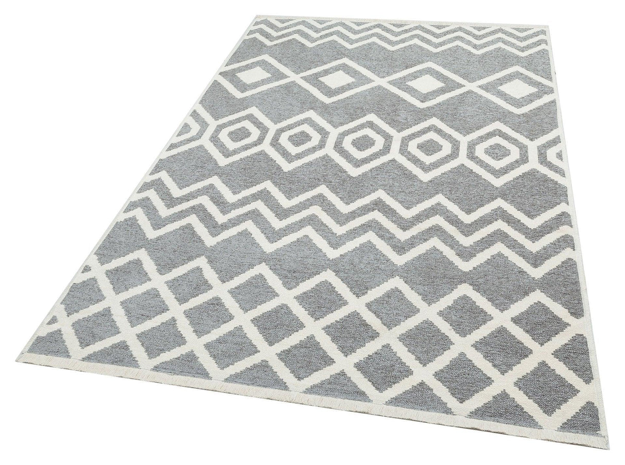 Covor de living / dormitor Maze Home Mondo Reversibil, Harmony, Gri (diverse dimensiuni), 120x180 cm - Covor Maze Home MONDO, Reversibil, Harmony Silver 01 - Adorehome.ro - Covoare - Maze - MD 01 SILVER _ 80*150