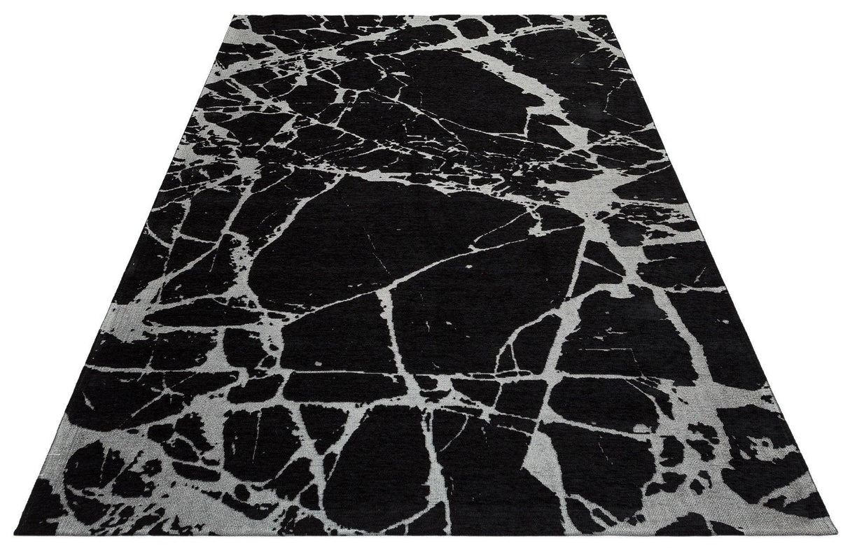 Covor de living / dormitor Maze Home Smart, Gri - Negru (diverse dimensiuni), 120x180 cm - Covor Maze Home SMART, Black Silver XW - Adorehome.ro - Covoare - Maze - SM 21 BLACK SILVER XW _ 120*180