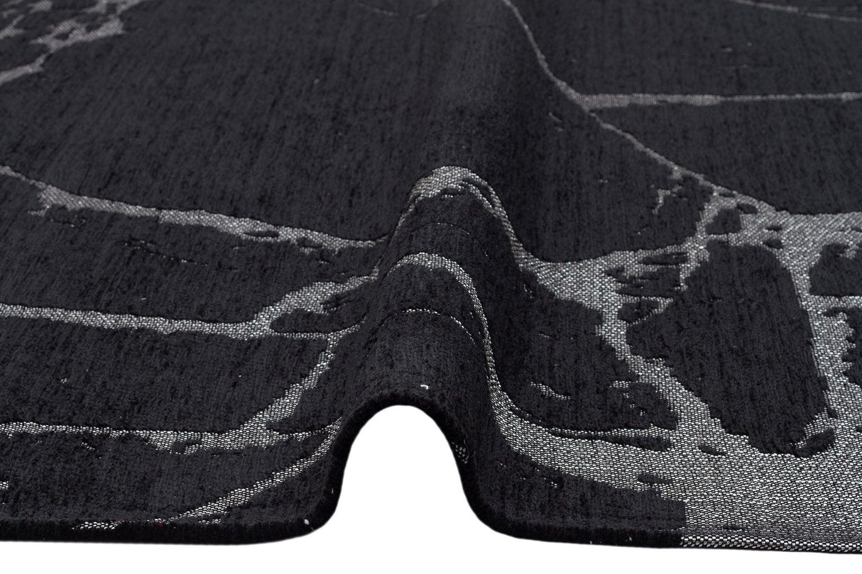 Covor de living / dormitor Maze Home Smart, Gri - Negru (diverse dimensiuni), 120x180 cm - Covor Maze Home SMART, Black Silver XW - Adorehome.ro - Covoare - Maze - SM 21 BLACK SILVER XW _ 120*180