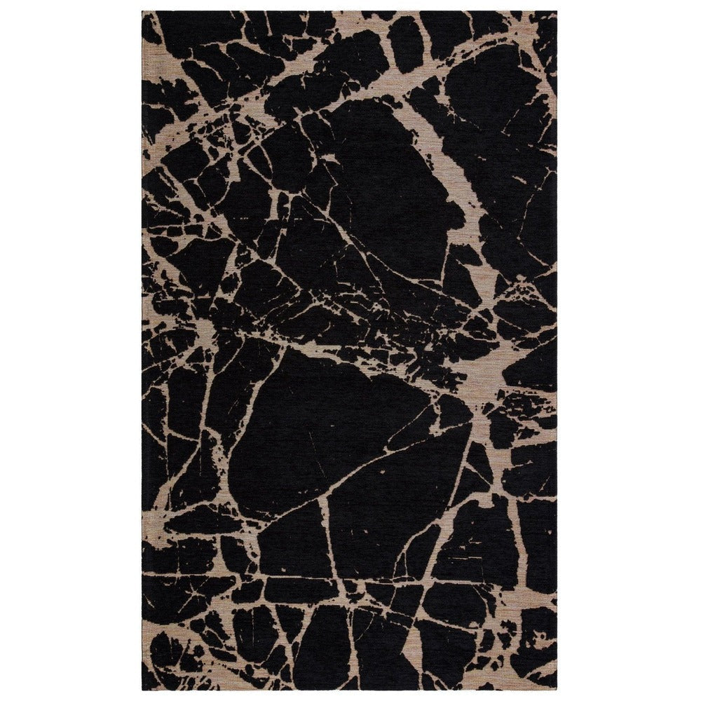 Covor de living / dormitor Maze Home Smart, Negru - Auriu (diverse dimensiuni), 120x180 cm - Negru