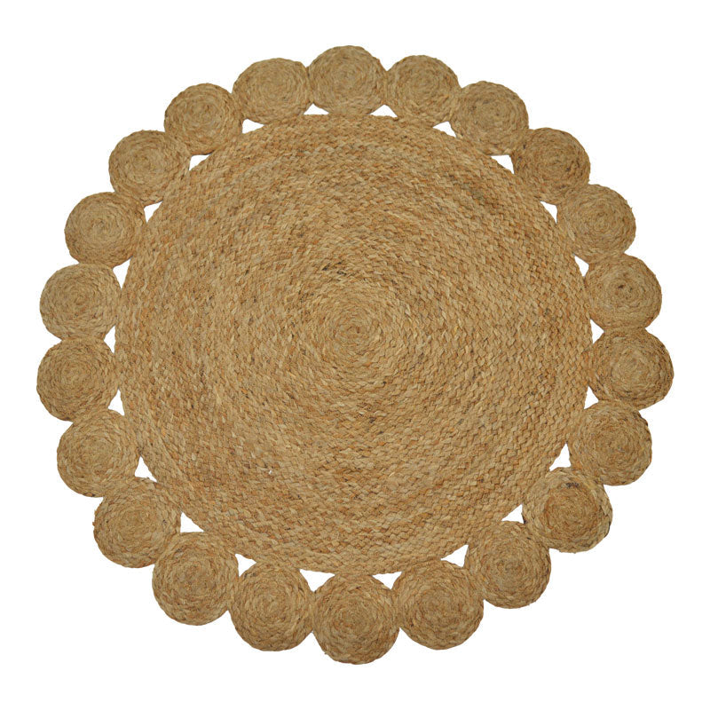 Covor Voni iuta, Natural, D100x1 cm