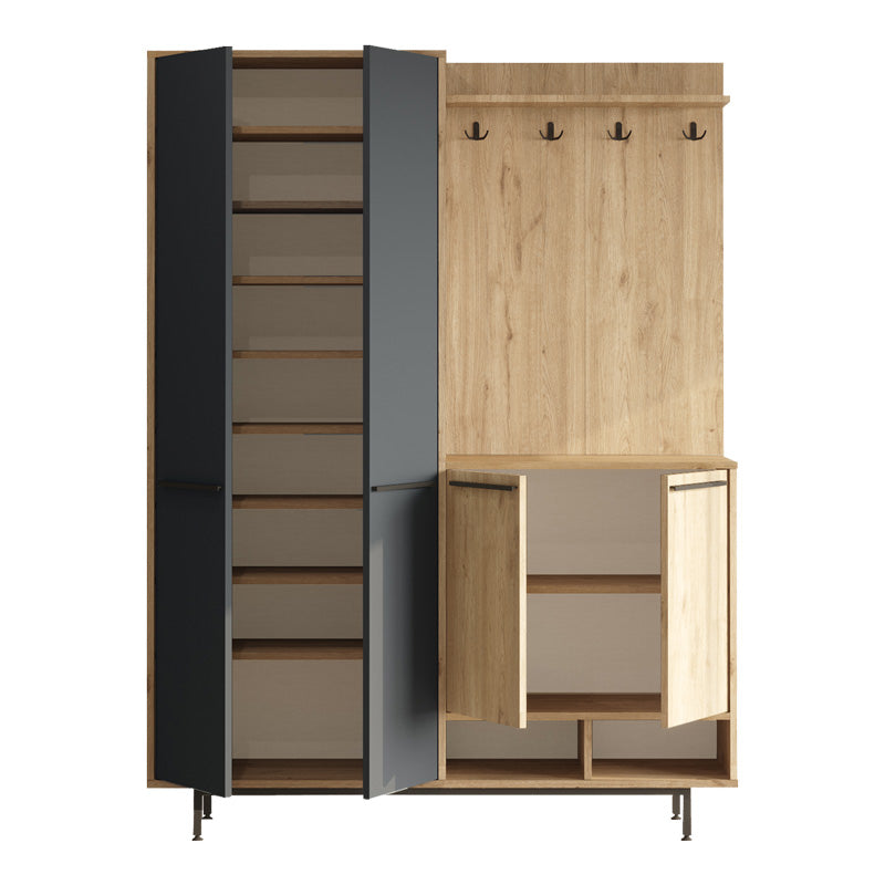Cuier Cloat, Natural-Antracit, 147x35x195 cm