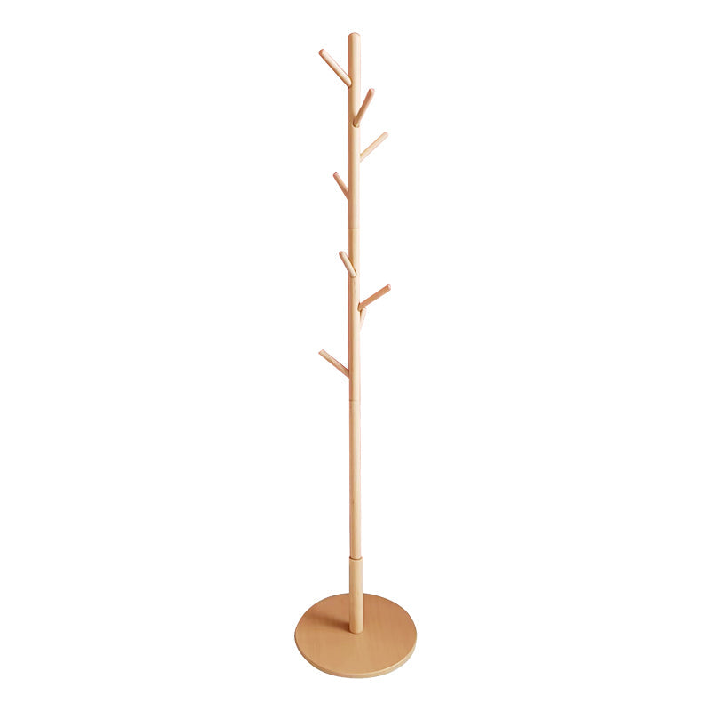 Cuier de paltoane tip pom Driko din lemn, Natural, 38x38x174 cm