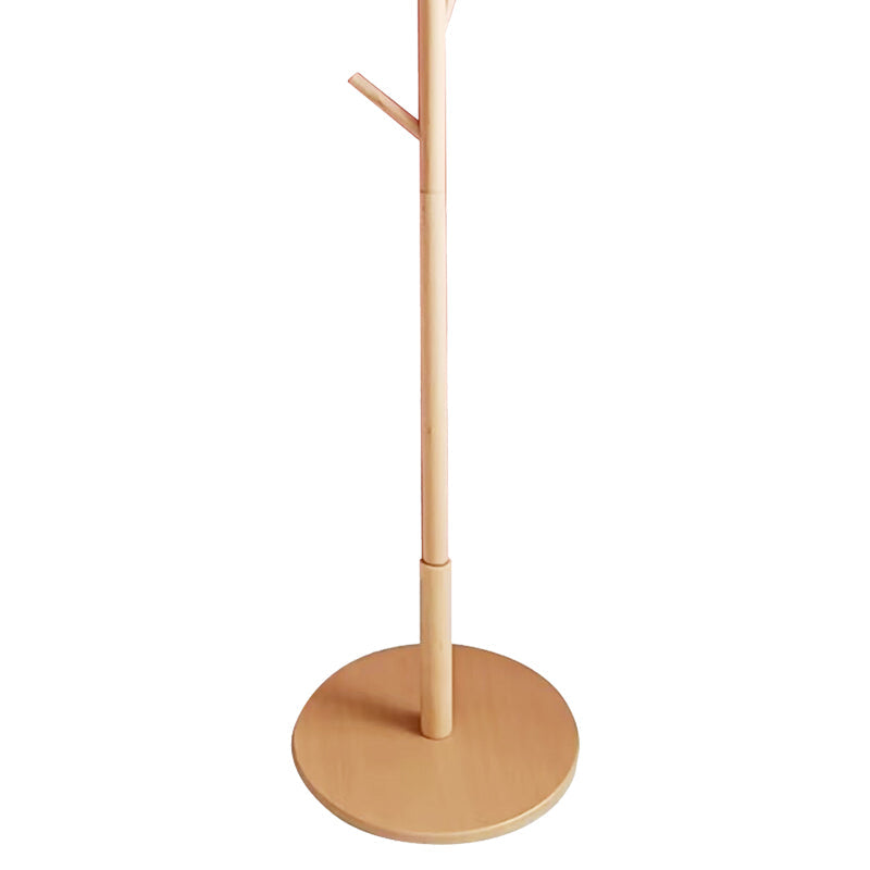 Cuier de paltoane tip pom Driko din lemn, Natural, 38x38x174 cm