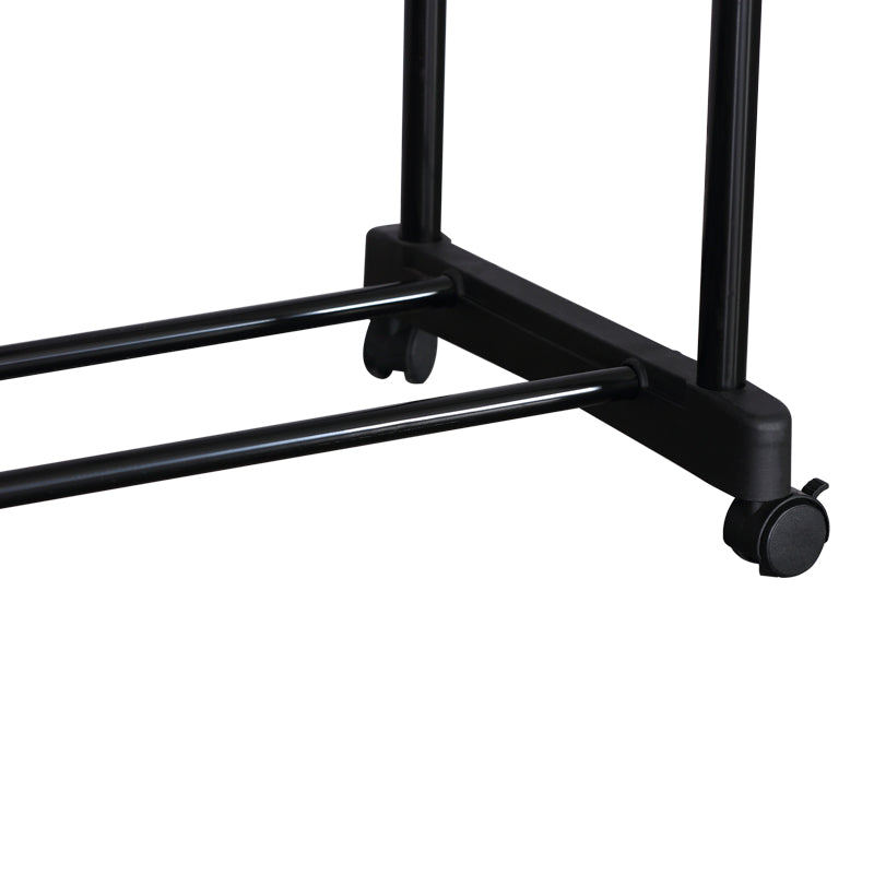 Cuier de podea Ganco din metal, Negru, 75x39x157 cm