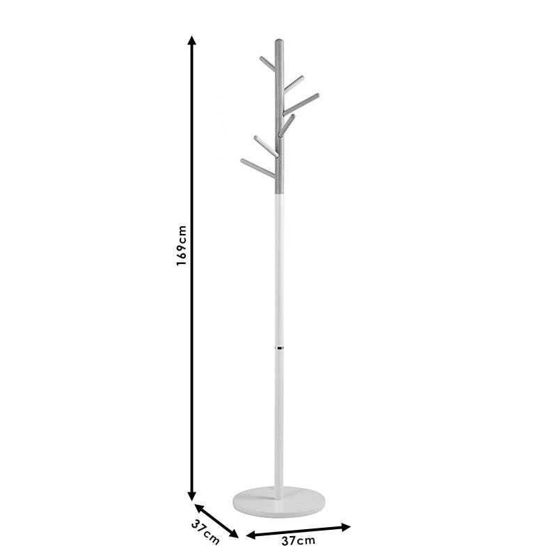 Cuier Marianna metal, Alb - Negru, D37x169 cm - Alb