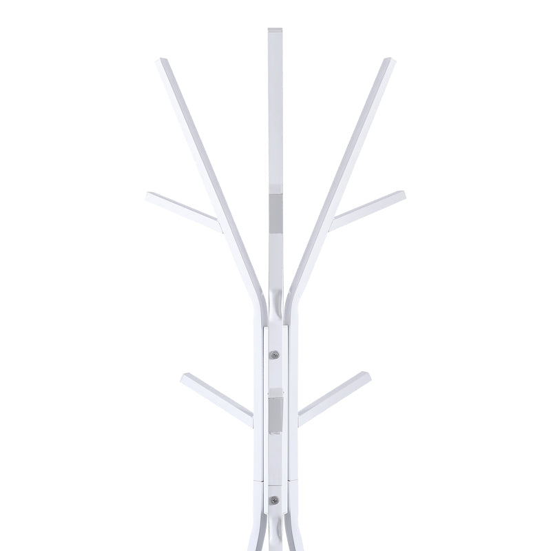 Cuier metalic Denner, Metal, Alb - Negru, 48x48x180 cm - Alb