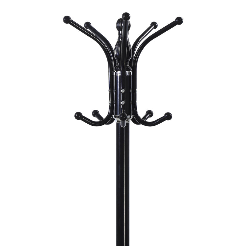 Cuier metalic Mendora, Alb - Negru, 40x40x180 cm - Negru