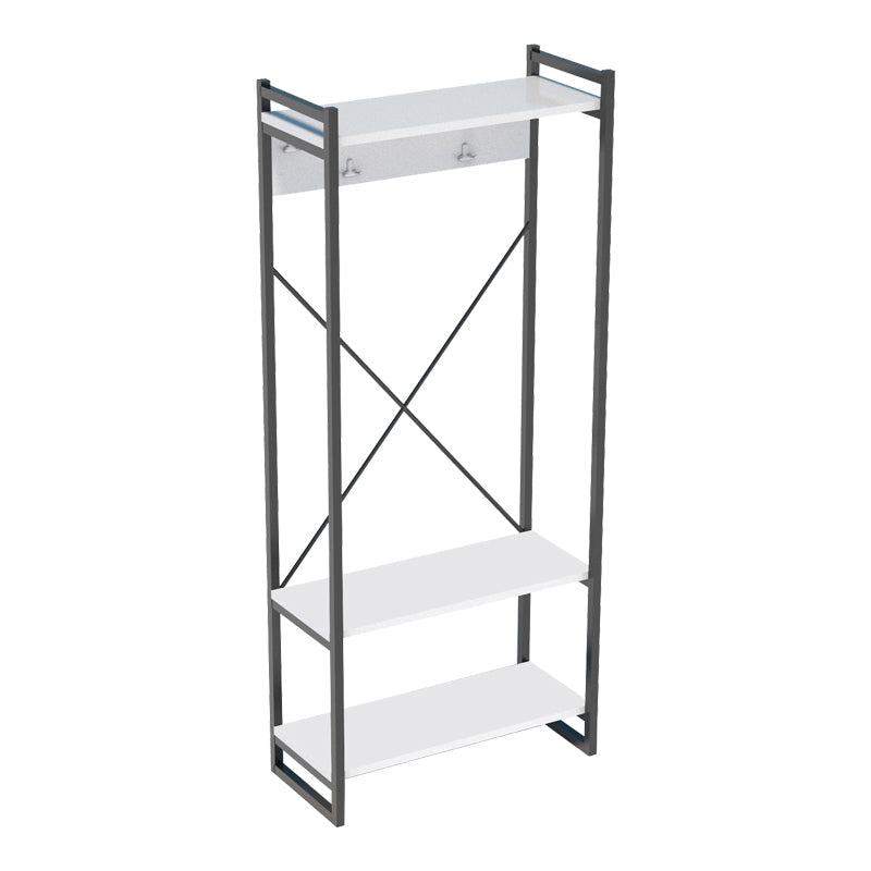 Cuier mobilier intrare Baker, nuc-negru, 90x34x180 cm - Cuier mobilier intrare Baker, nuc-negru, 90x34x180 cm