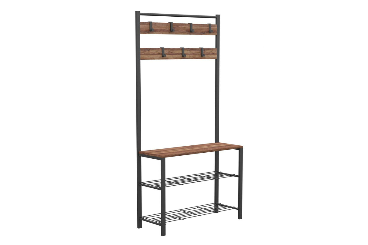 Cuier Tifo cadru metal, Negru, 86x172x30 cm