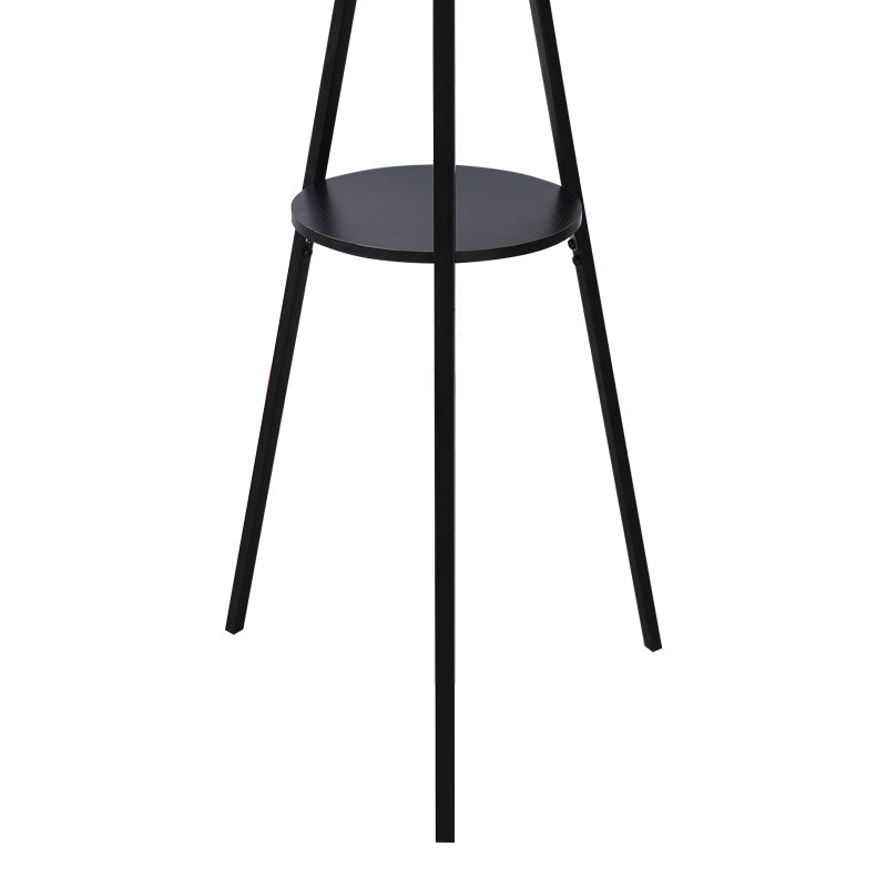 Cuier metalic Denner, Metal, Alb - Negru, 48x48x180 cm - Negru