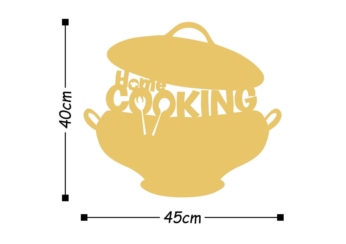 Decoratiune de perete Metal Cookıng-metalpot, Cupru, 40x45 cm - Auriu