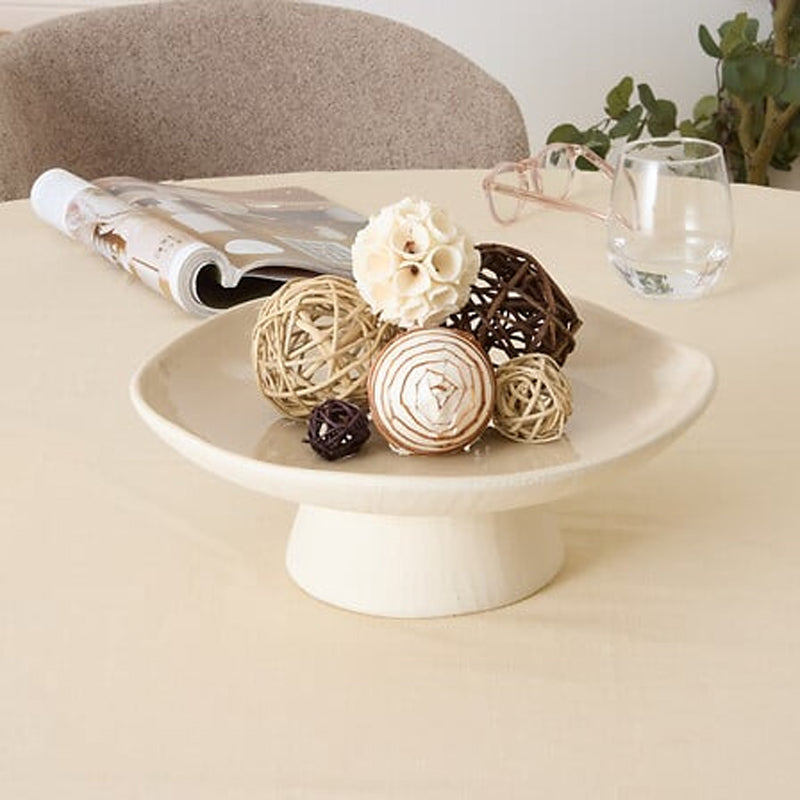 Decorațiune metal Decorative bowl Orezan ceramic, bej, Ø28x10 cm