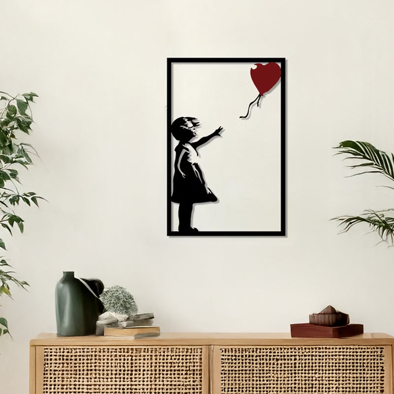 Decorațiune metal Wall deco Balezo negru metal, 35x50 cm