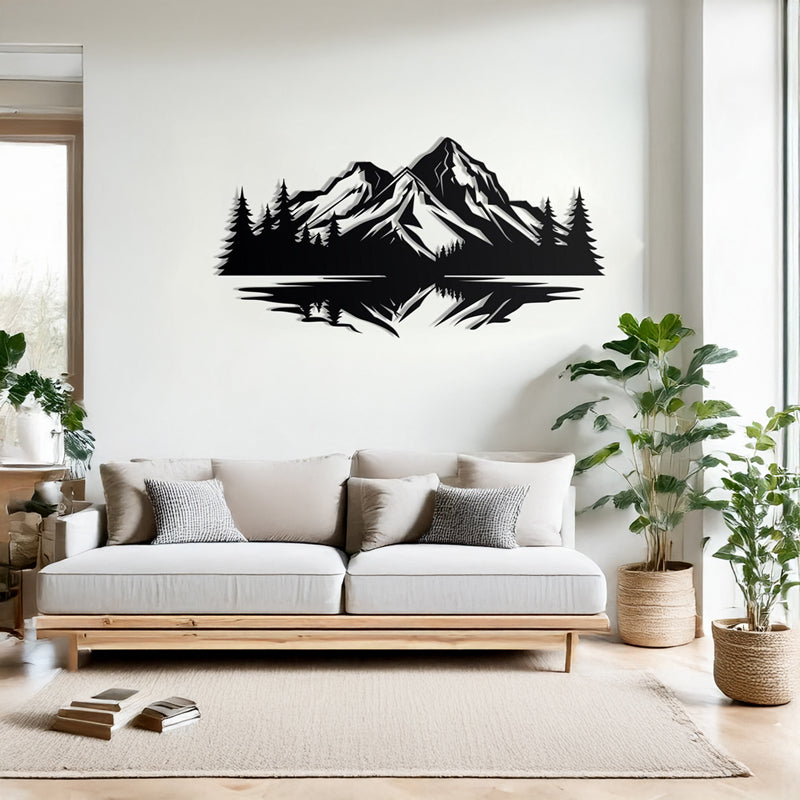 Decorațiune metal Wall deco Mirolo negru metal, 70x50 cm