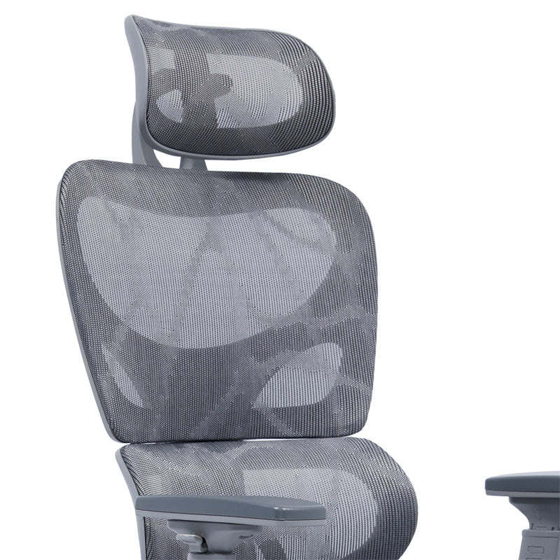 Director scaun birou cu suport pentru picioare Thelonius, Gri, 61x63x125 cm