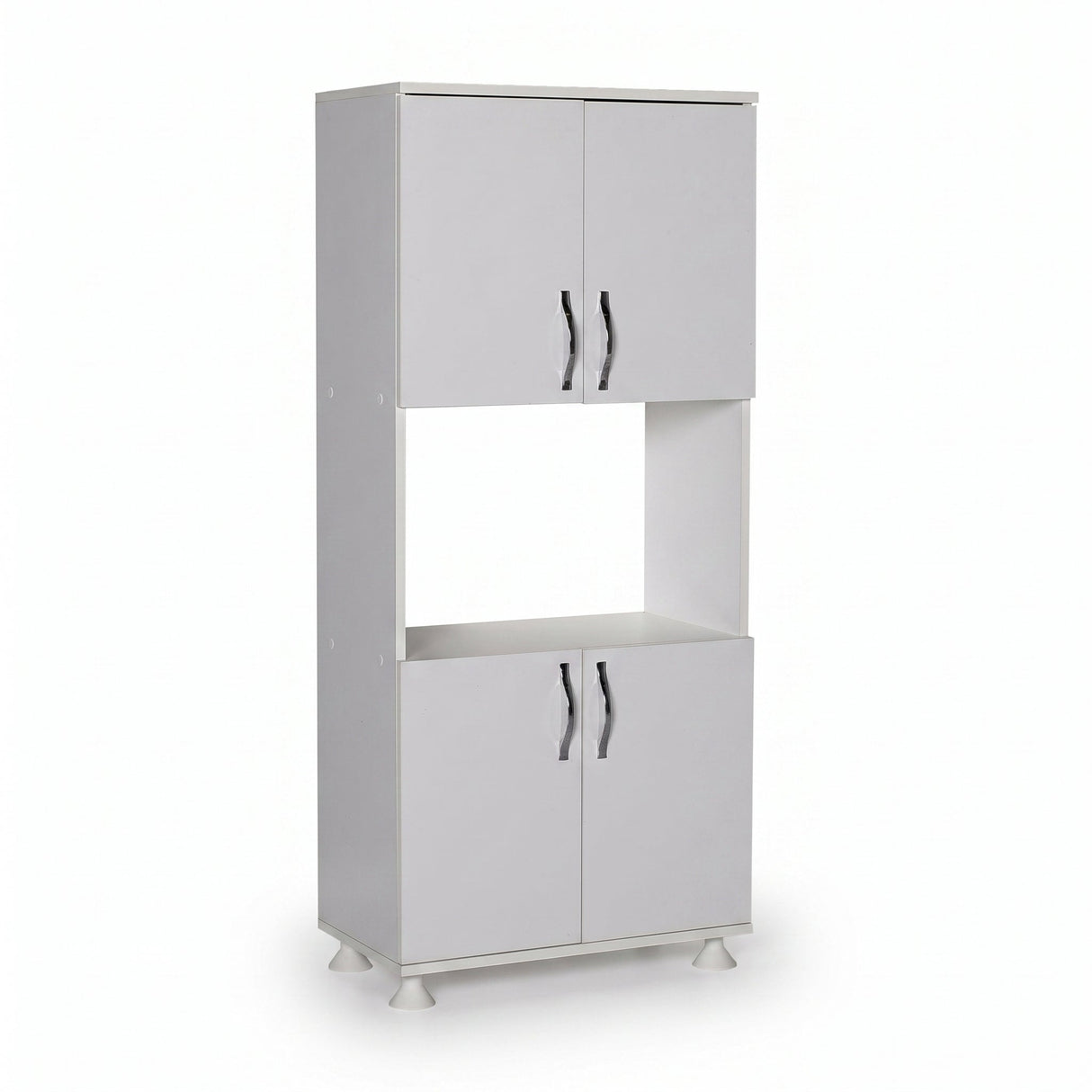 Dulap A2624 Home Collection® Diamond, Multifunctional, 4 usi, 1 raft, Alb, 56x161x32 cm