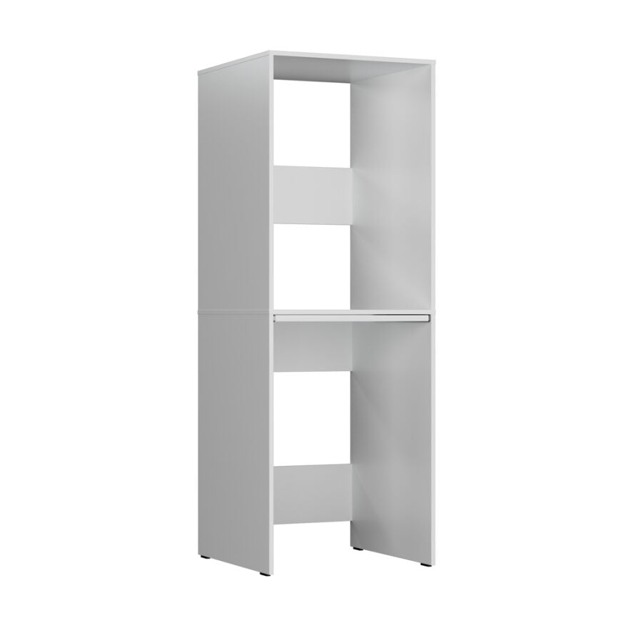 Dulap Baie ADR-488-BB-1 Home Collection® pentru Masina de Spalat si Uscator cu Blat Glisant, Alb, 65x182x67 cm