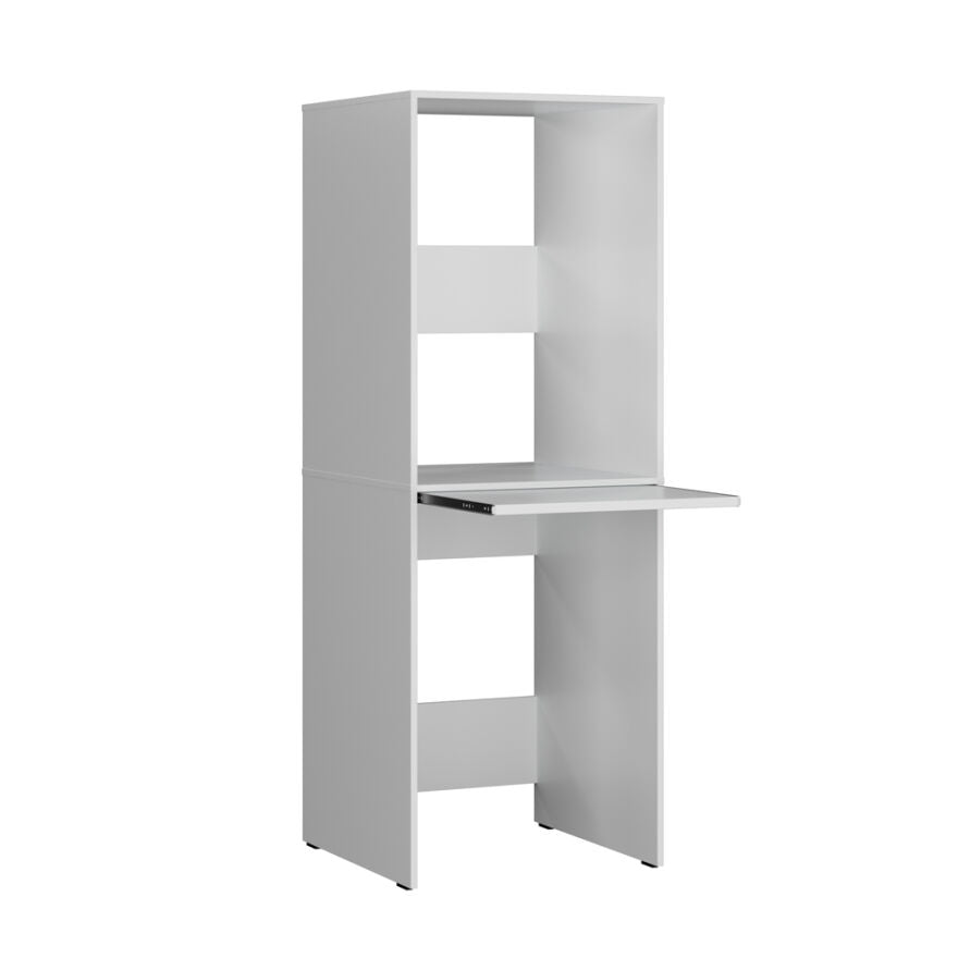 Dulap Baie ADR-488-BB-1 Home Collection® pentru Masina de Spalat si Uscator cu Blat Glisant, Alb, 65x182x67 cm