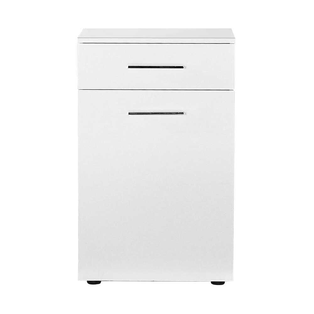Dulap Baie cu cos de rufe ADR-611-PP-1 Home Collection® Diamond Mini, sertar, Alb Lucios, 52x83x38 cm
