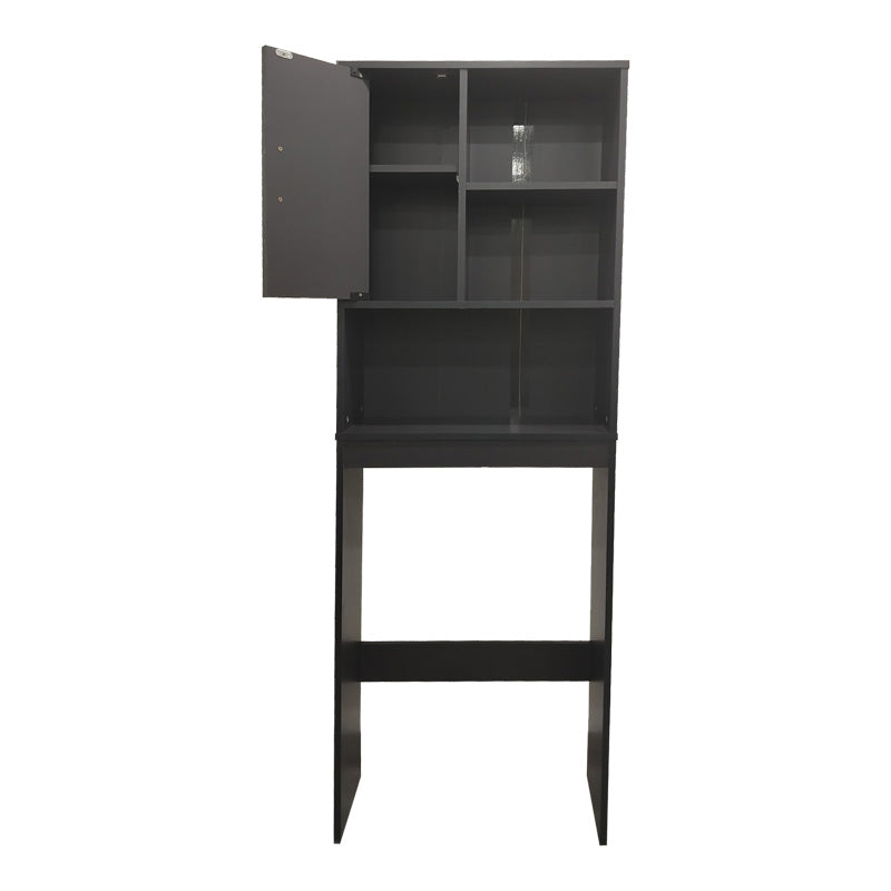 Dulap Baie cu Loc Pentru Masina de Spalat cu sertare, Lemn, Diverse culori, 60x24x168 cm - Antracit