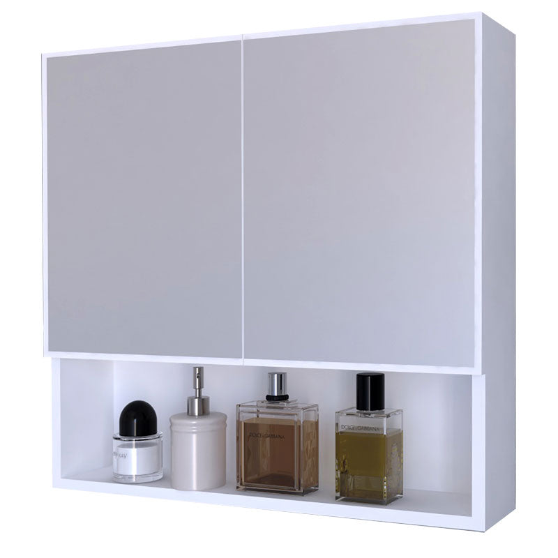 Dulap baie cu oglinda Zante, alb, 70x17x70 cm