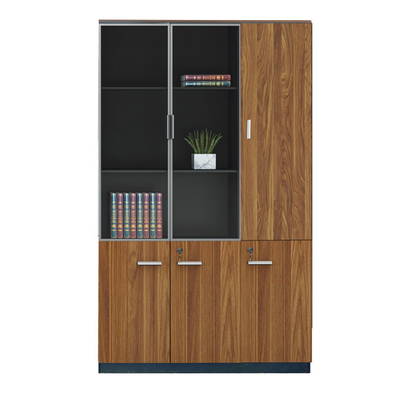Dulap birou profesional Oscar, Lemn, Nuc, 240x40x200 cm