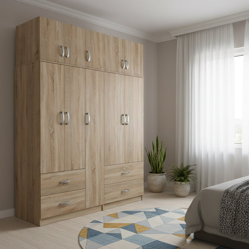 Dulap Athos cu 5 usi si loft, 170x42x240 cm - Dulap Athos cu 5 usi si loft, 170x42x240 cm