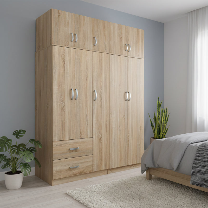Dulap Athos I cu 5 usi si loft, 170x42x240 cm - Dulap Athos I cu 5 usi si loft, 170x42x240 cm - 383-000266