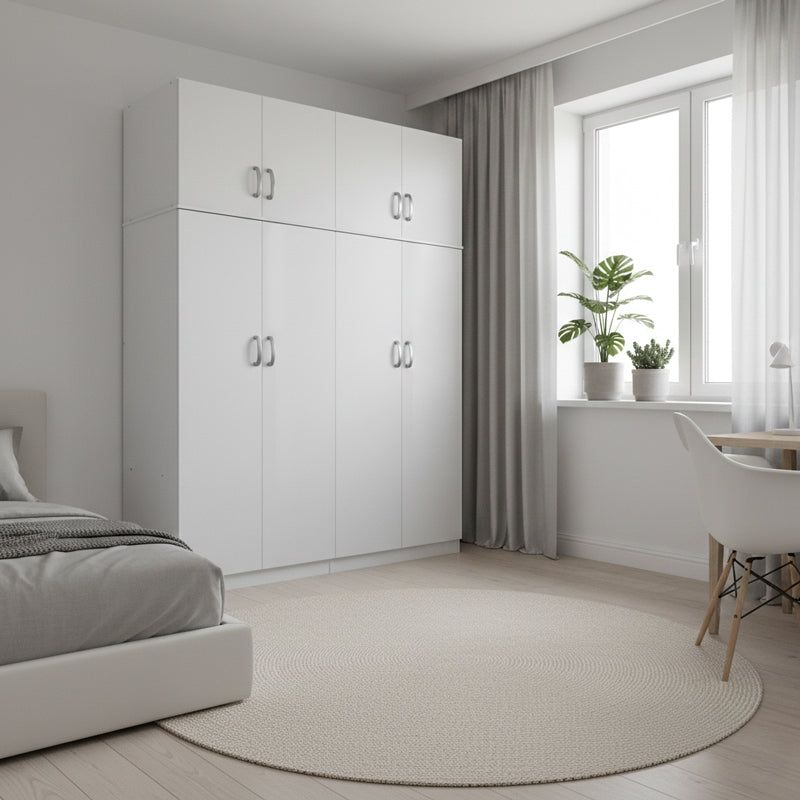 Dulap Athos I cu 4 usi si loft, 160x42x240 cm - Dulap Athos I cu 4 usi si loft, 160x42x240 cm - 383-000237